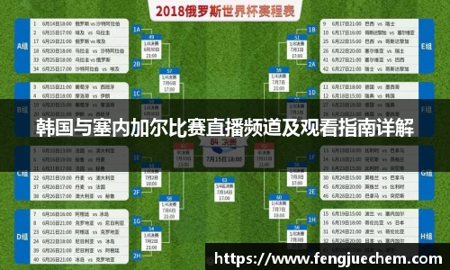 韩国与塞内加尔比赛直播频道及观看指南详解